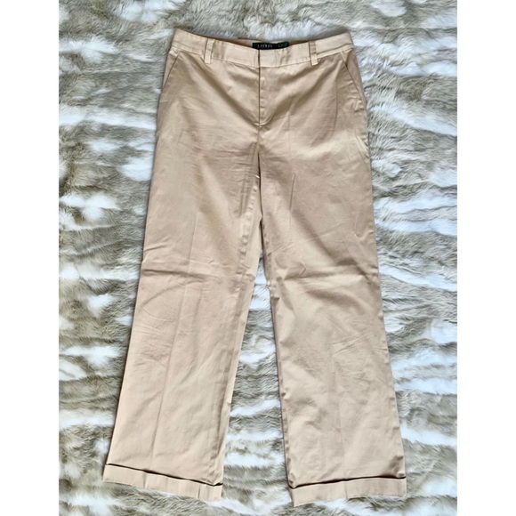 Lauren Ralph Lauren Pants & Jumpsuits | Ralph Lauren Tan Wide Leg ...